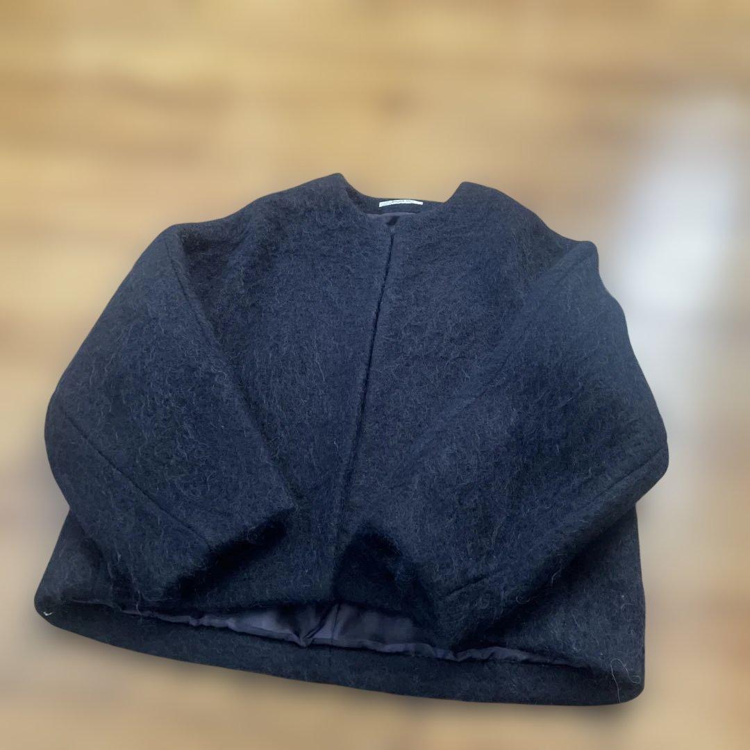 Rouge vif シャギーショートコート　ネイビー