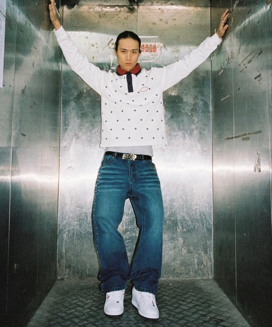 トップス AFB / DOUBLE LAYERD LS POLO SHIRTS