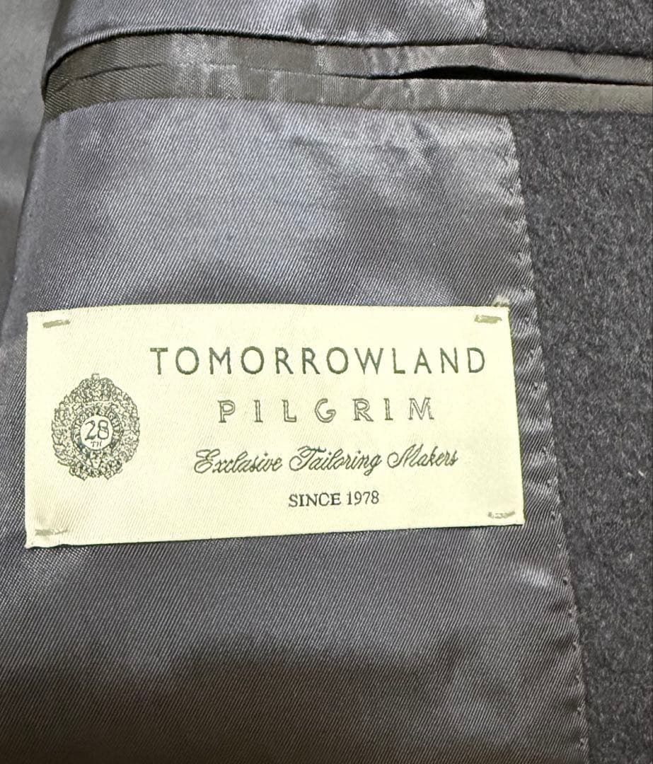 TOMORROWLAND PILGRIM チェスターコート　カシミヤ混　ネイビー