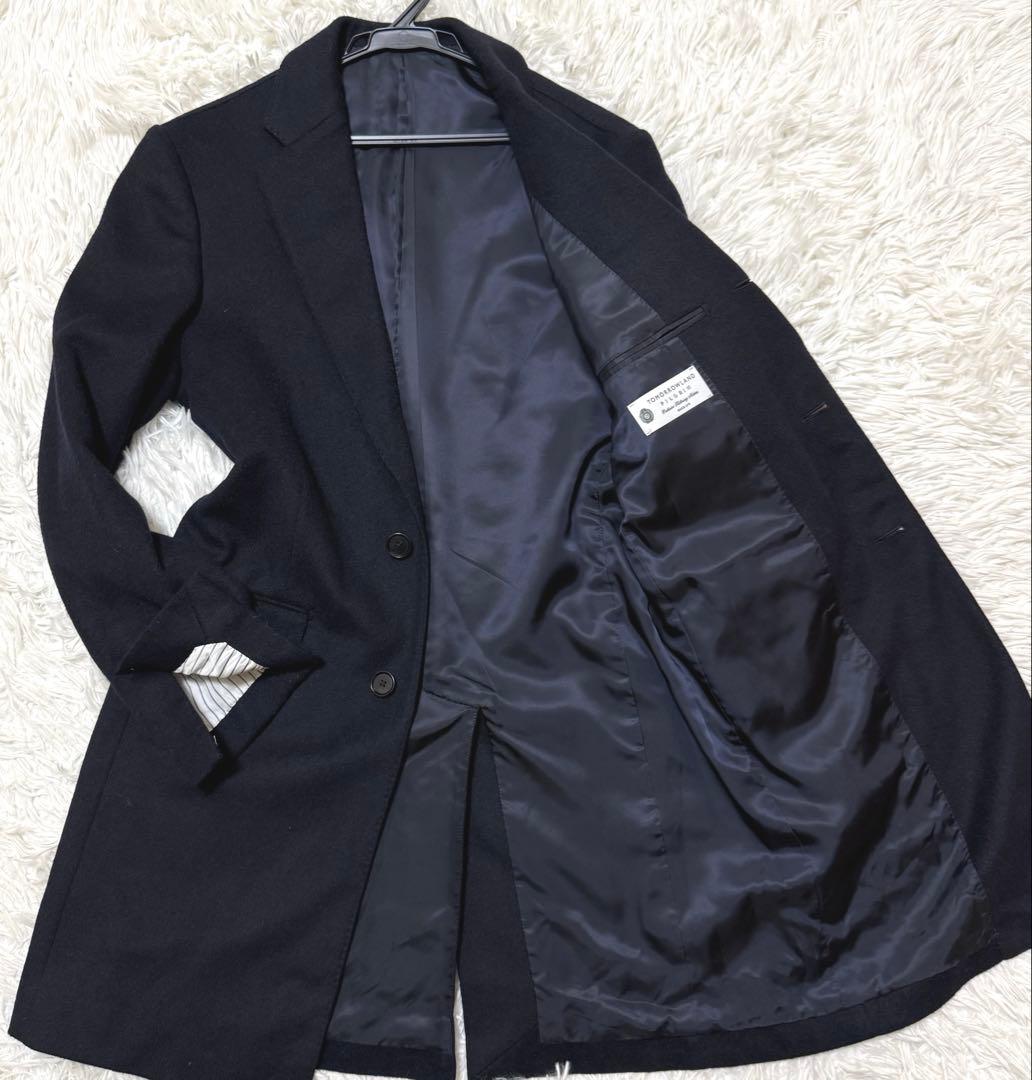 TOMORROWLAND PILGRIM チェスターコート　カシミヤ混　ネイビー