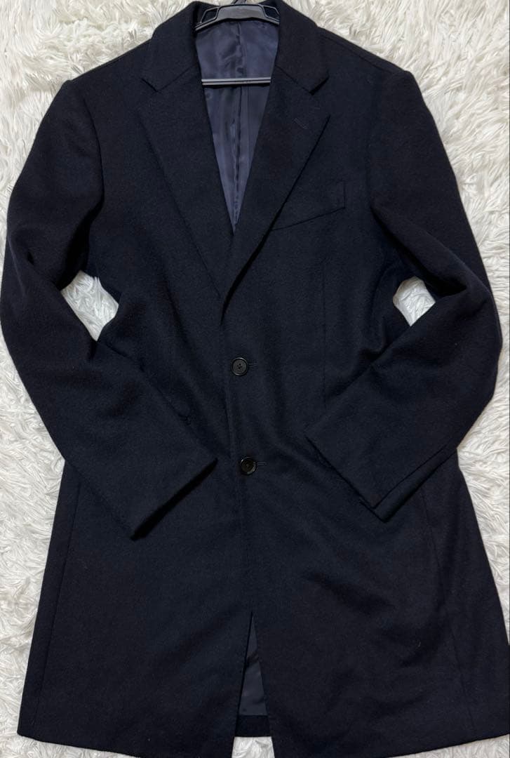 TOMORROWLAND PILGRIM チェスターコート　カシミヤ混　ネイビー