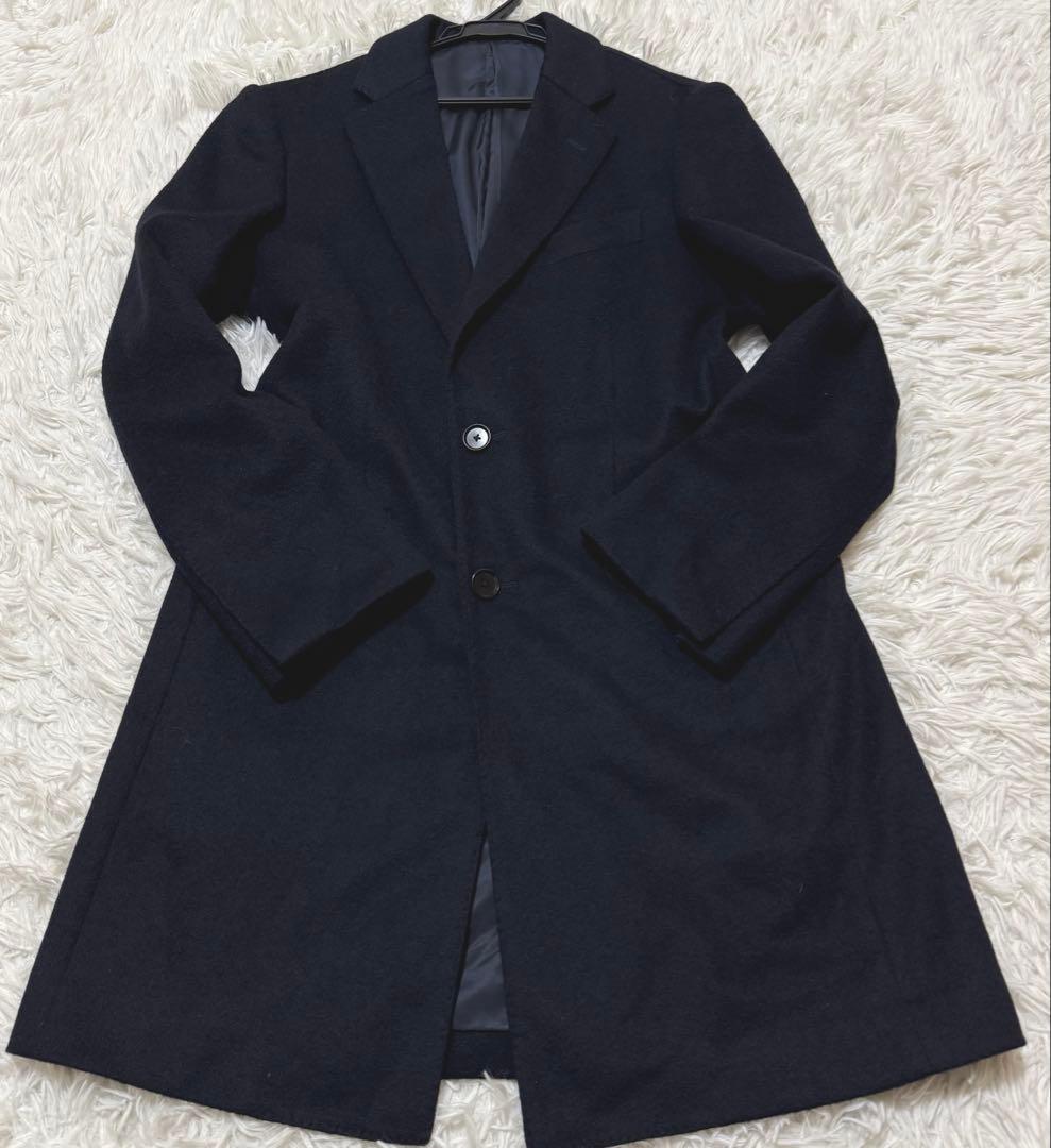 TOMORROWLAND PILGRIM チェスターコート　カシミヤ混　ネイビー