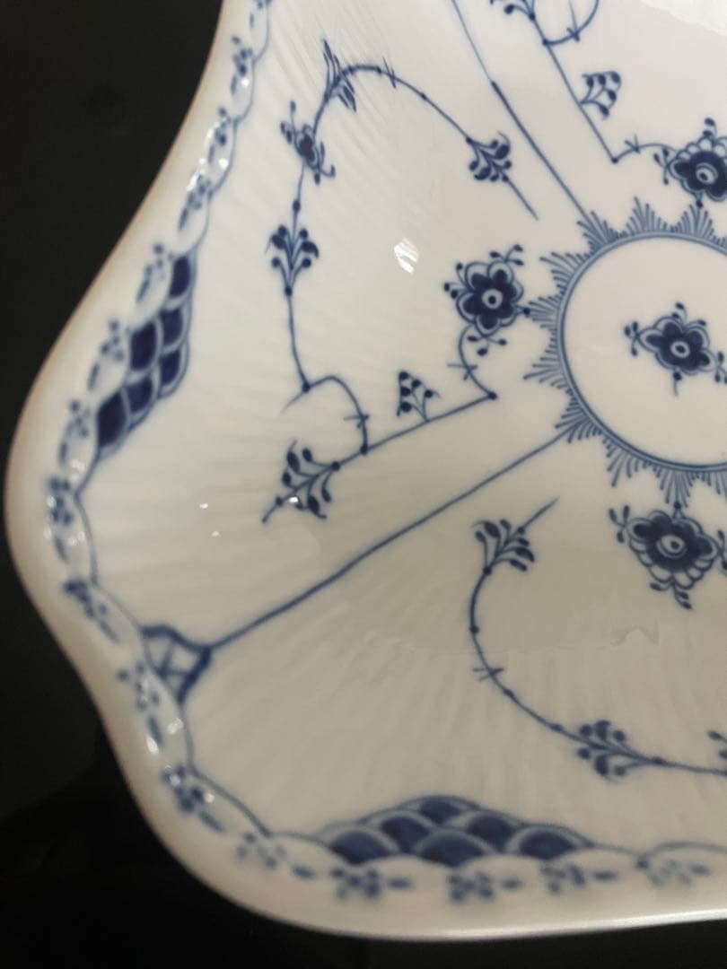 ロイヤルコペンハーゲン ブルーフルーテッド ハーフレース スクエア ボウル