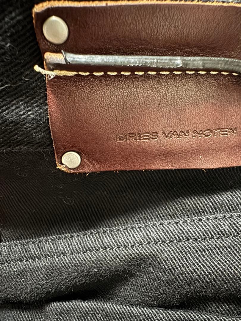 dries van noten ストレート　デニム　ブラック