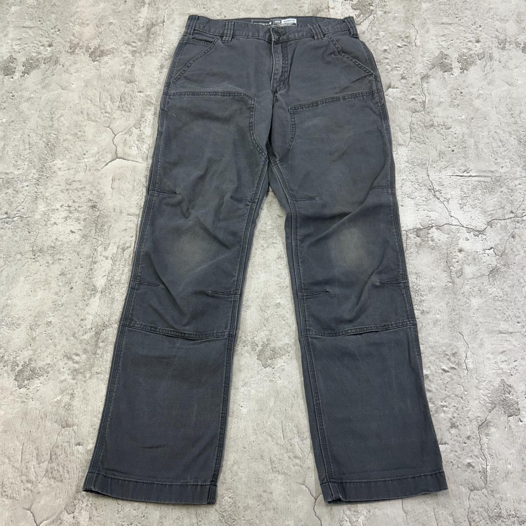 み*ん様 カーハート　ダブルニー　雰囲気抜群　ボトムス　ワークパンツ　古着　グレ