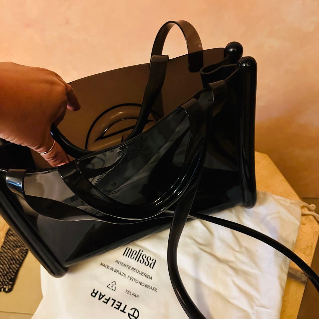 メリッサxテルファー　ミディアムバッグ ブラック