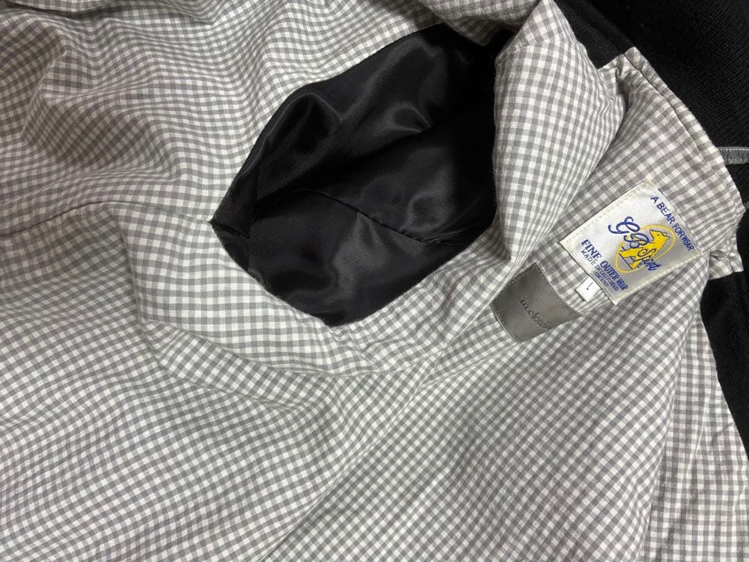 GB Sport／USA製／スタジャン／ブラック+グレー／タイトフィット／L