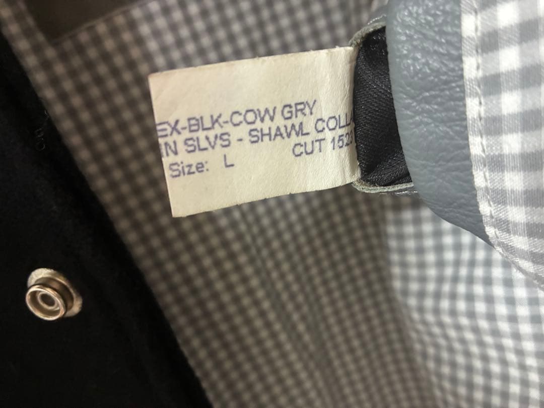 GB Sport／USA製／スタジャン／ブラック+グレー／タイトフィット／L