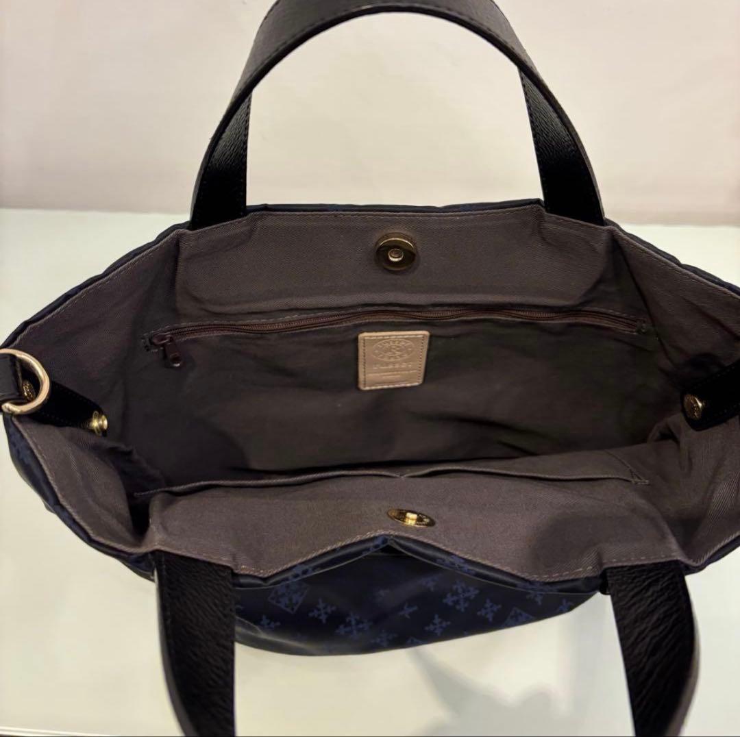 くぅ russet ナイロンジャガード2wayミニトートバッグ ショルダー