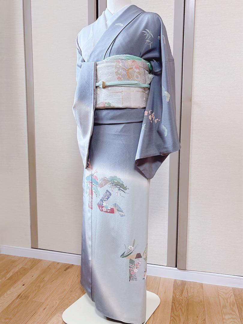 美品　田村哲彦　訪問着　フルセット　裄68 本加賀友禅 卒業式　入学式　M S