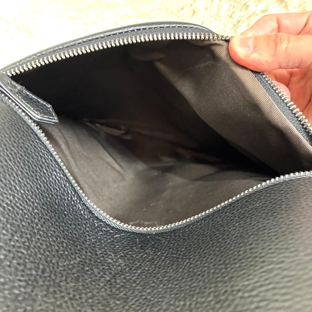 美品 MURA ムラ リュックサック レザー シボ革 肩掛け 黒 A4可 大容量