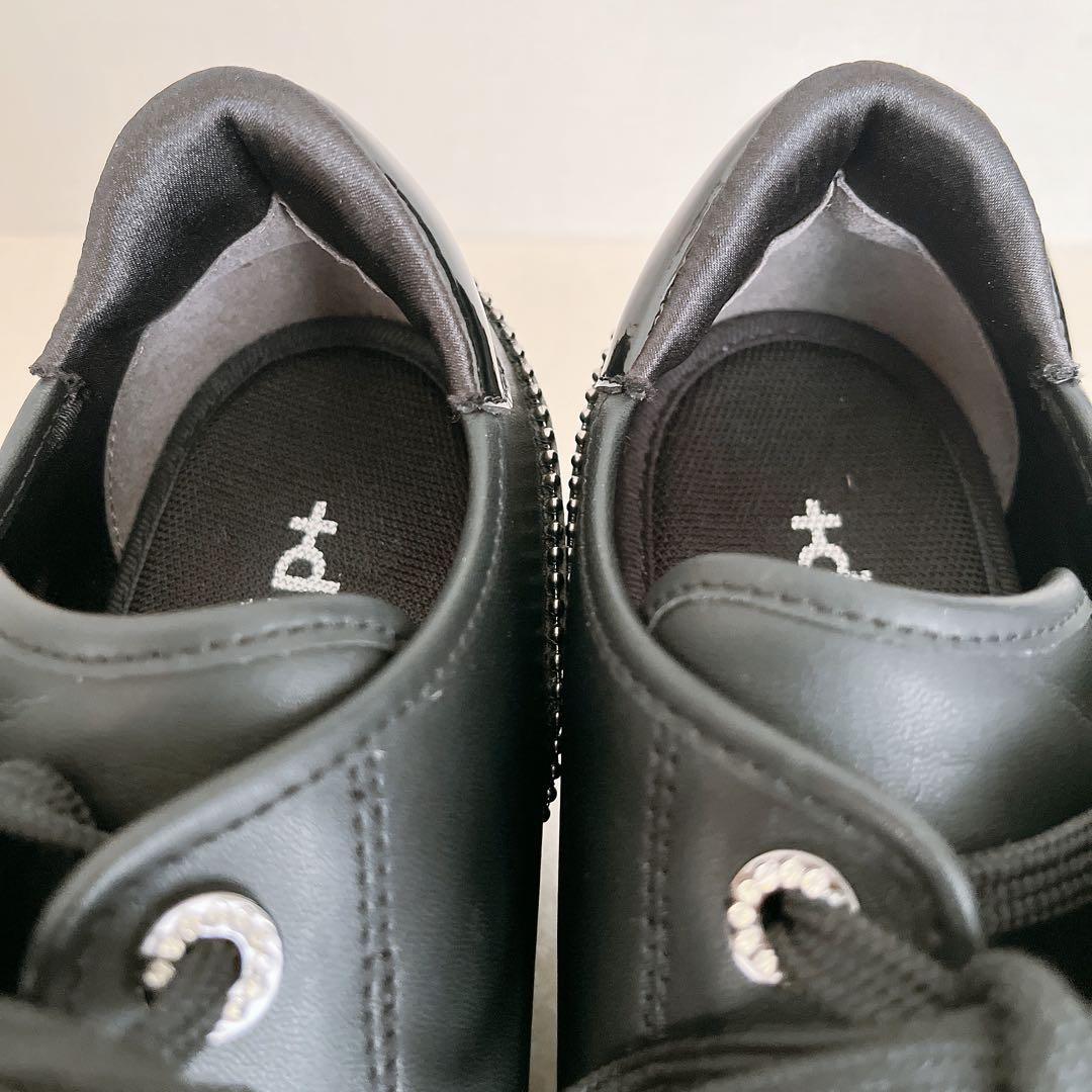 +diana ヒールアップスニーカー ウエッジソール ブラック 23.5cm