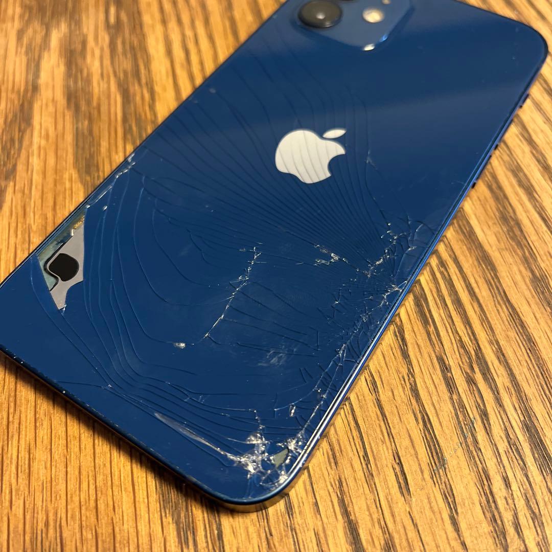 iPhone12 /128Gブルー・背面割れ
