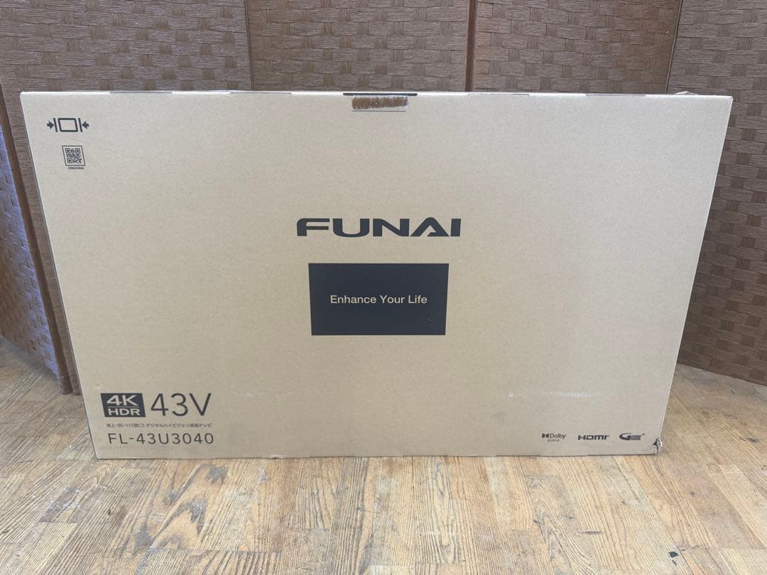 F064　新品未使用品　FUNAI　4K液晶テレビ　FL-43U3040