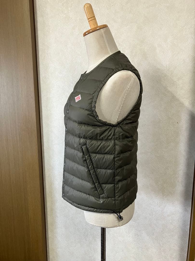 ♡美品DANTON ダウンキルティングベスト オリーブカーキ