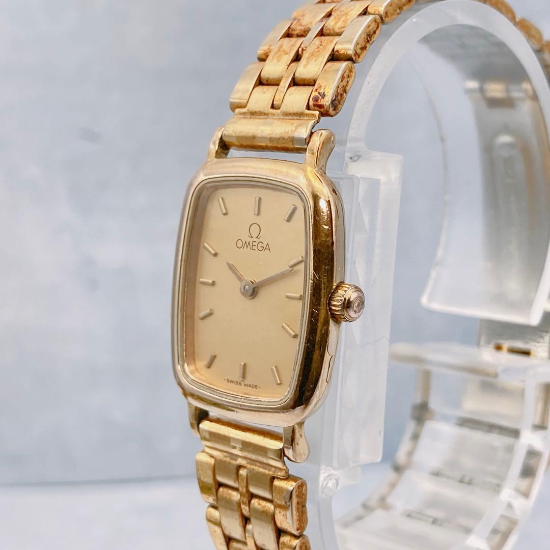 稼動品✨OMEGA オメガ Deville デビル レディース 腕時計　ゴールド