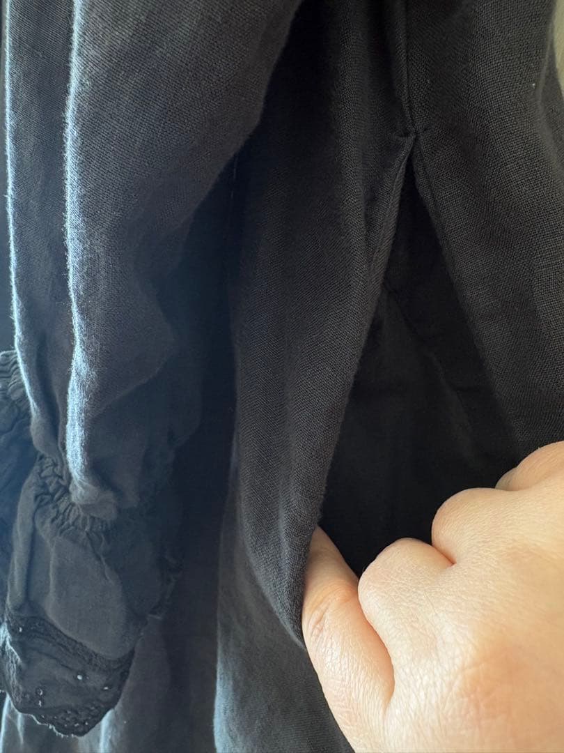 ネストローブ リネンスカラップレースワンピース