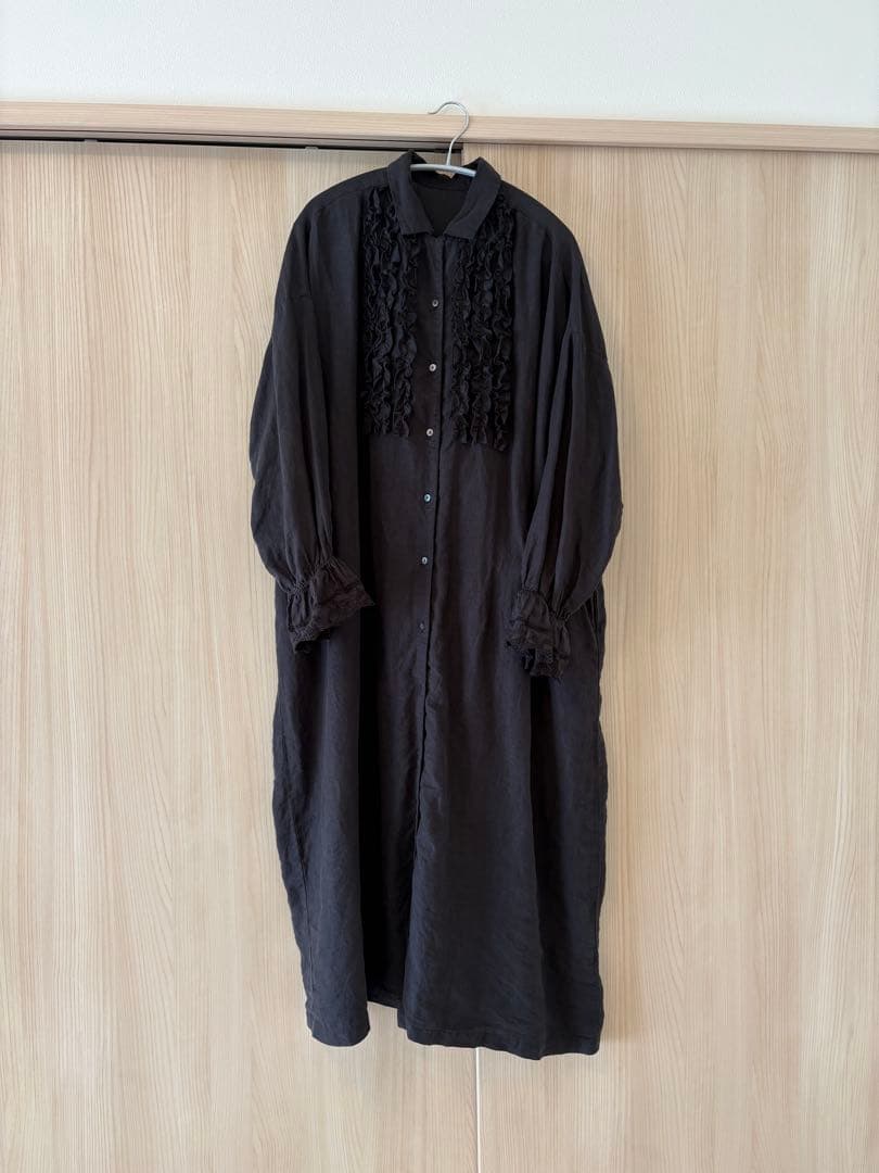 ネストローブ リネンスカラップレースワンピース