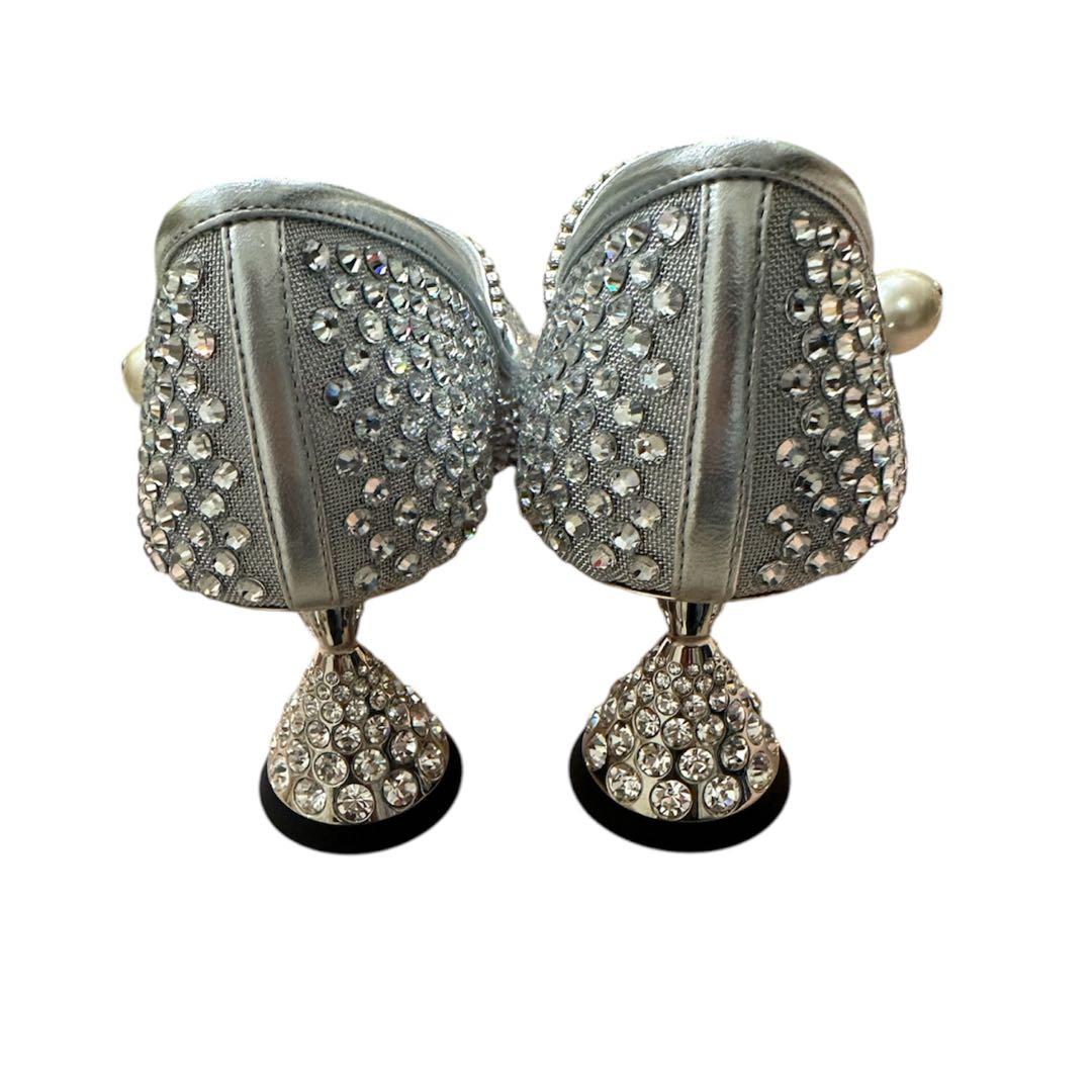 希少限定品！！miumiu シルバー ビジュー付きパンプス未使用品