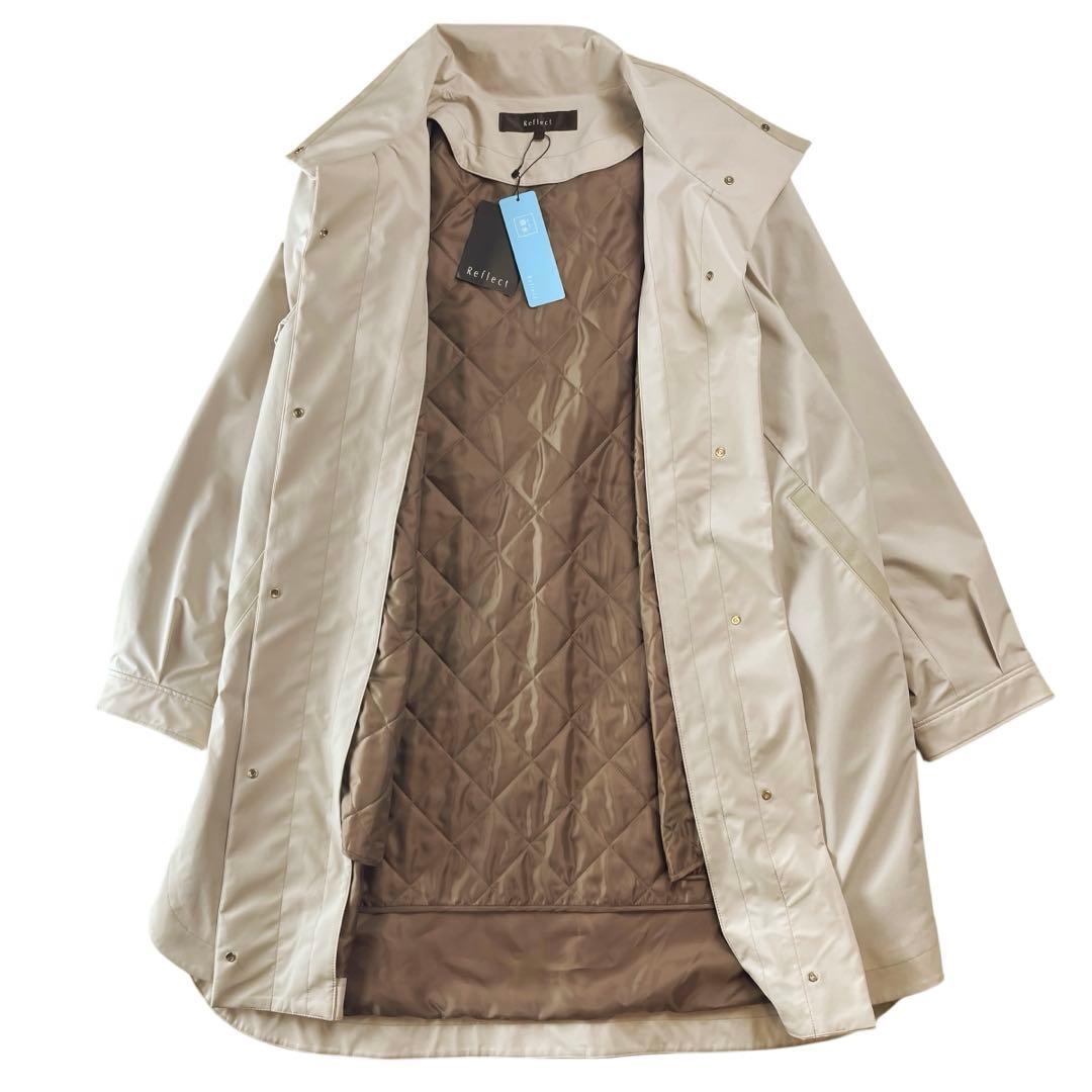 未使用タグ付 リフレクト ライナー付スプリングコート L ベージュ 定価4.1万