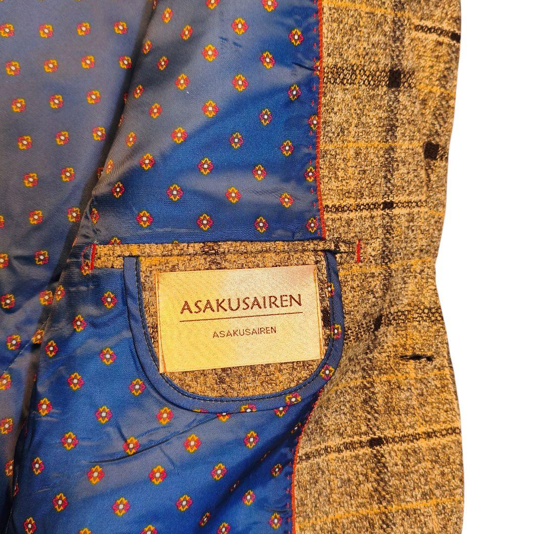 極美品　ASAKUSAIREN 3ピース スーツセット 大きいサイズ チェック柄