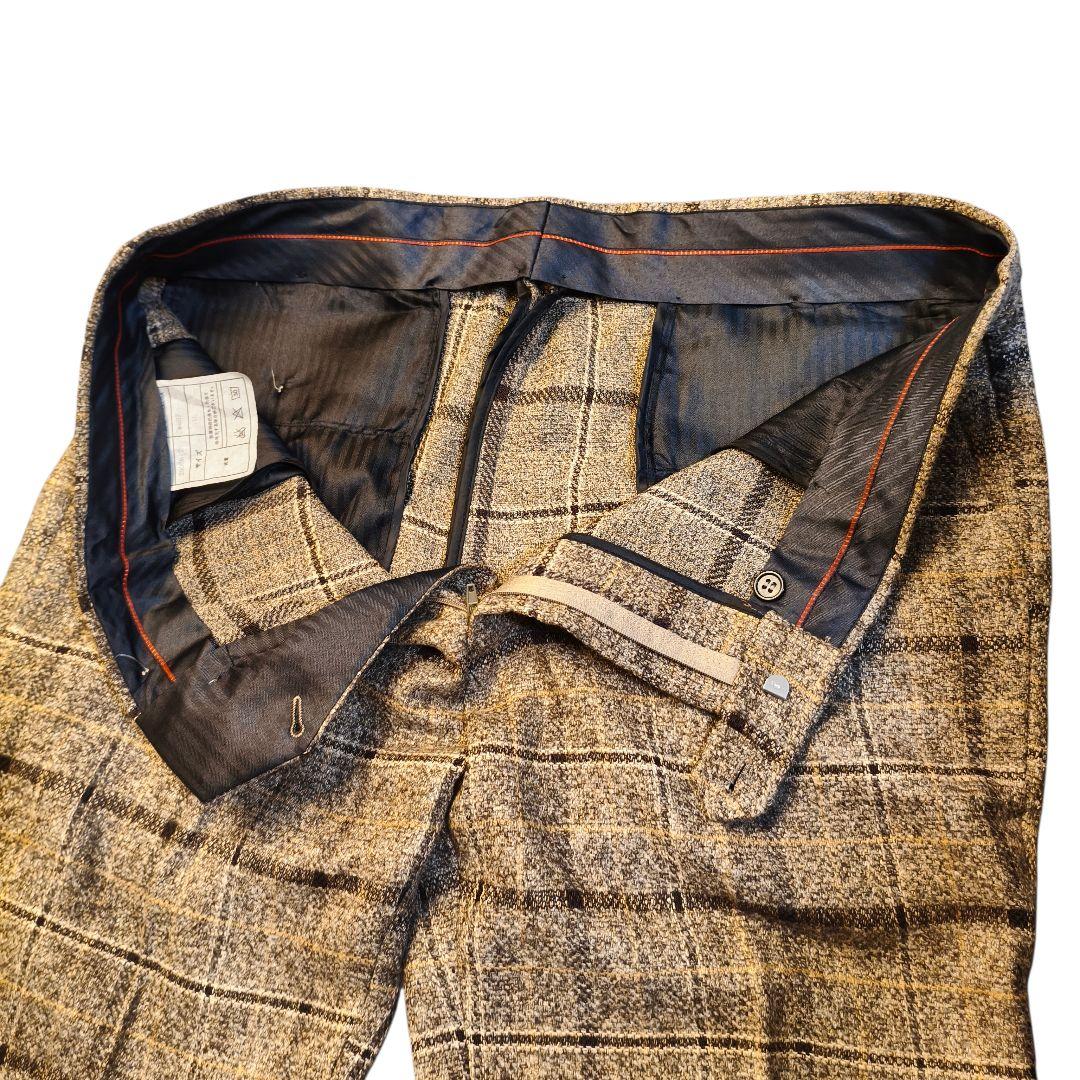 極美品　ASAKUSAIREN 3ピース スーツセット 大きいサイズ チェック柄