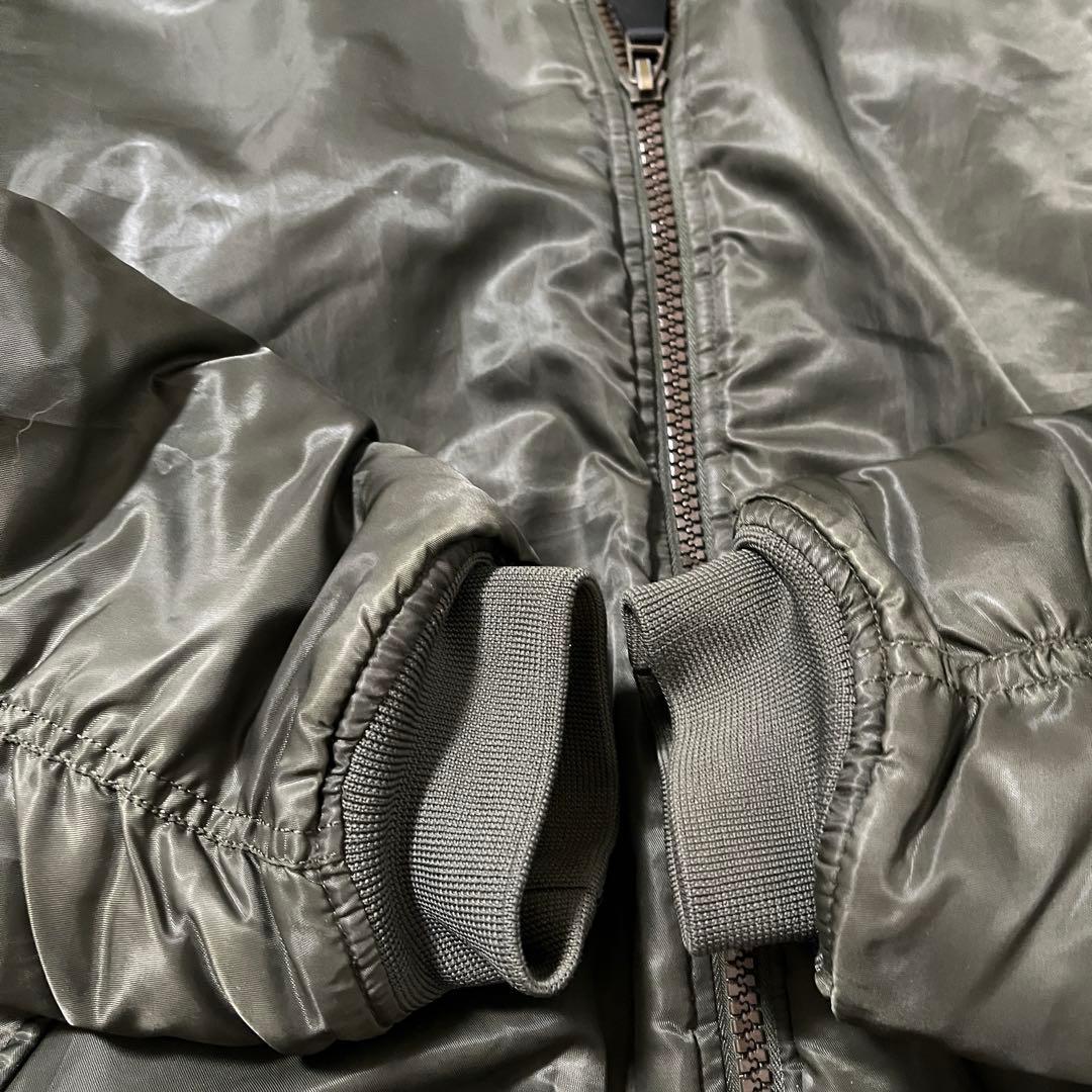 【N2B flight bomber jacket 】90sカーキ✖️オレンジ◇L