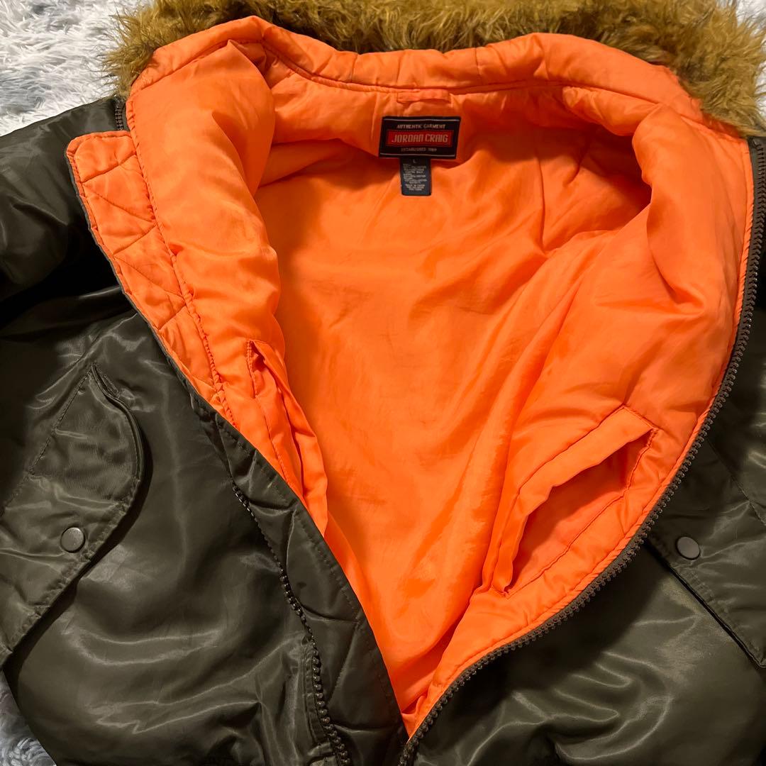 【N2B flight bomber jacket 】90sカーキ✖️オレンジ◇L