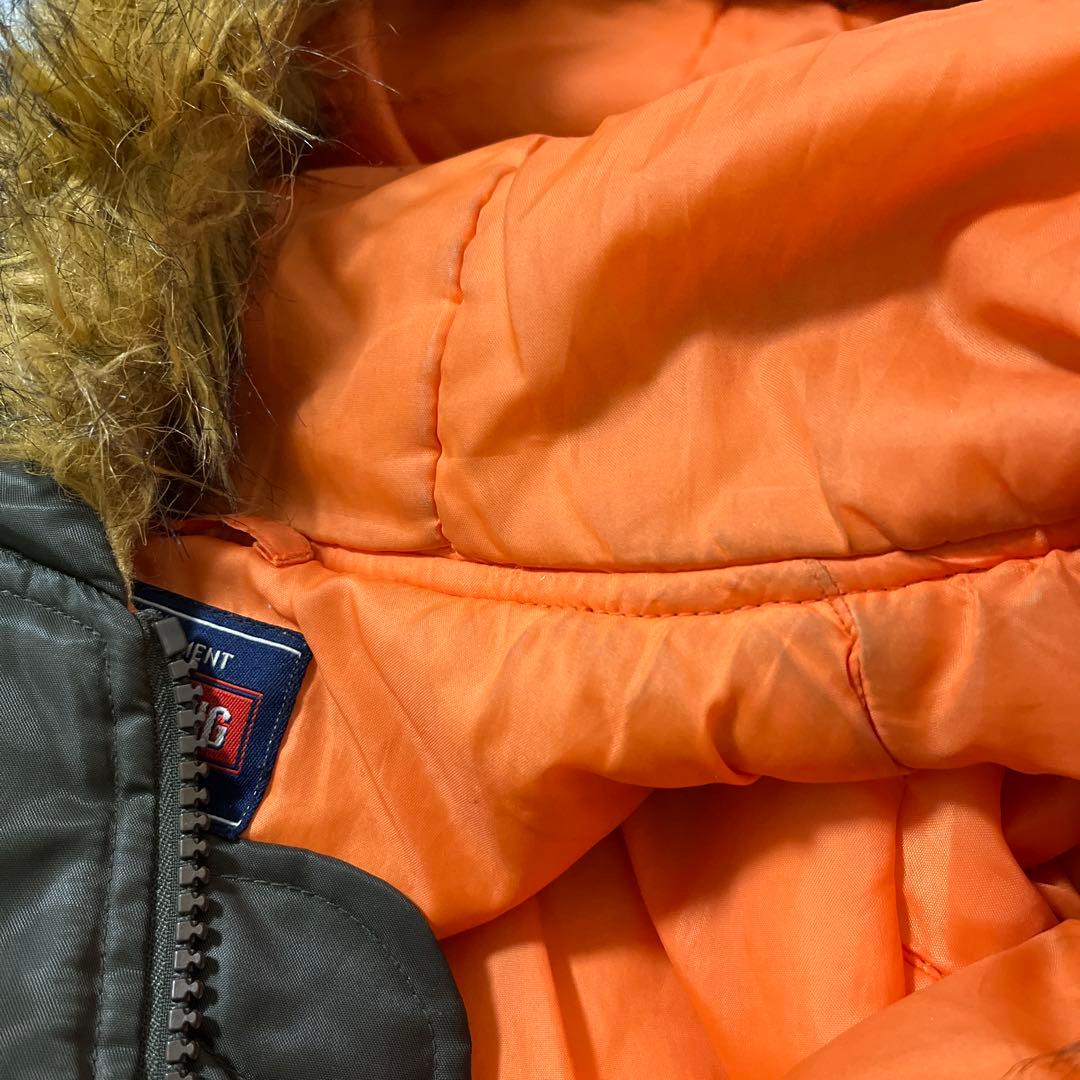 【N2B flight bomber jacket 】90sカーキ✖️オレンジ◇L