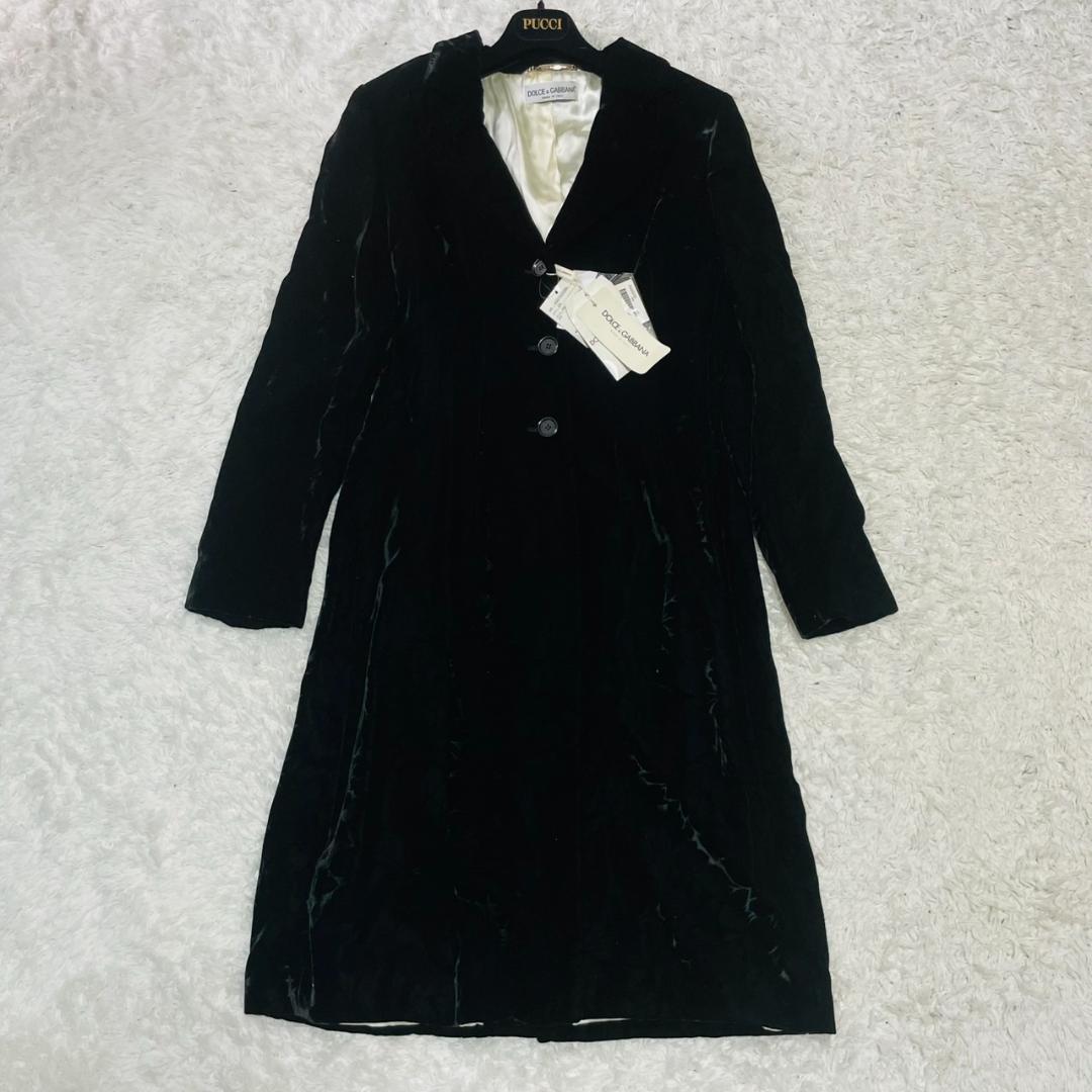 新品タグ付 44サイズ! ドルチェアンドガッバーナ チェスターコート ベロア