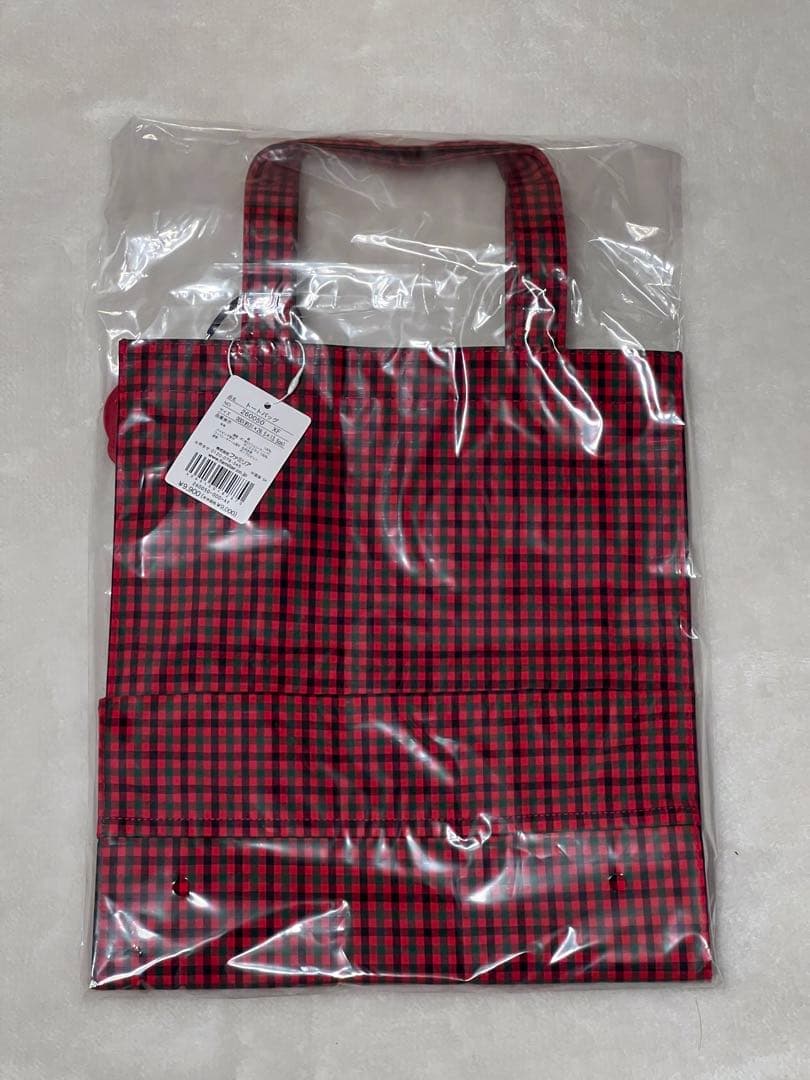 familiar　ファミリア　トートバッグ　チェック　赤　大