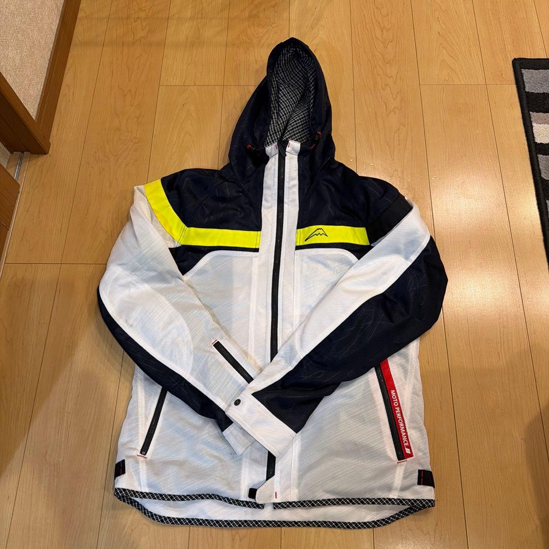 クシタニのK-2422フルメッシュパーカージャケット（イエロー/ブラック）