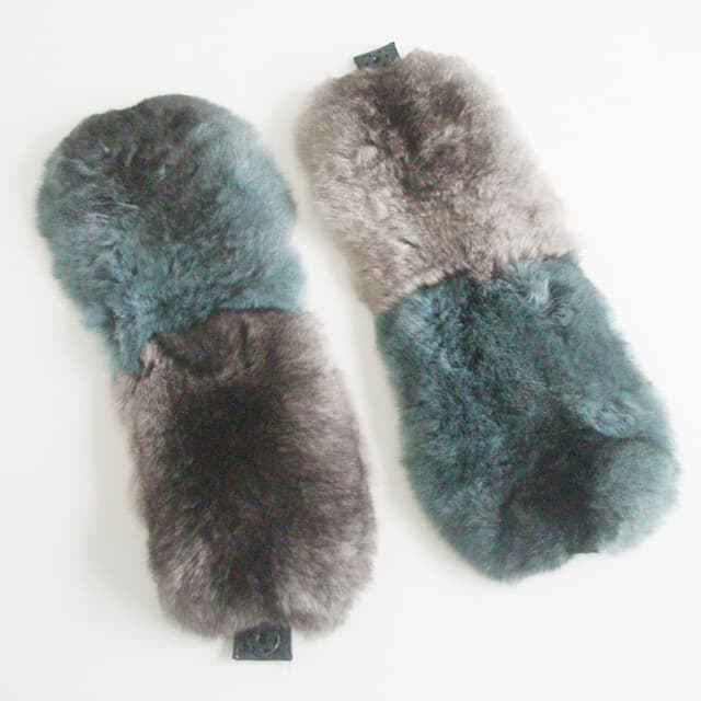 未使用 チンチラ マフラー ファーカフス&ティペット 襟巻き 2WAYタイプ