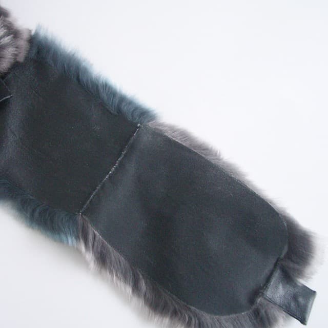 未使用 チンチラ マフラー ファーカフス&ティペット 襟巻き 2WAYタイプ