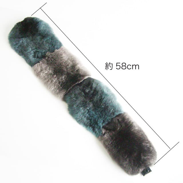 未使用 チンチラ マフラー ファーカフス&ティペット 襟巻き 2WAYタイプ