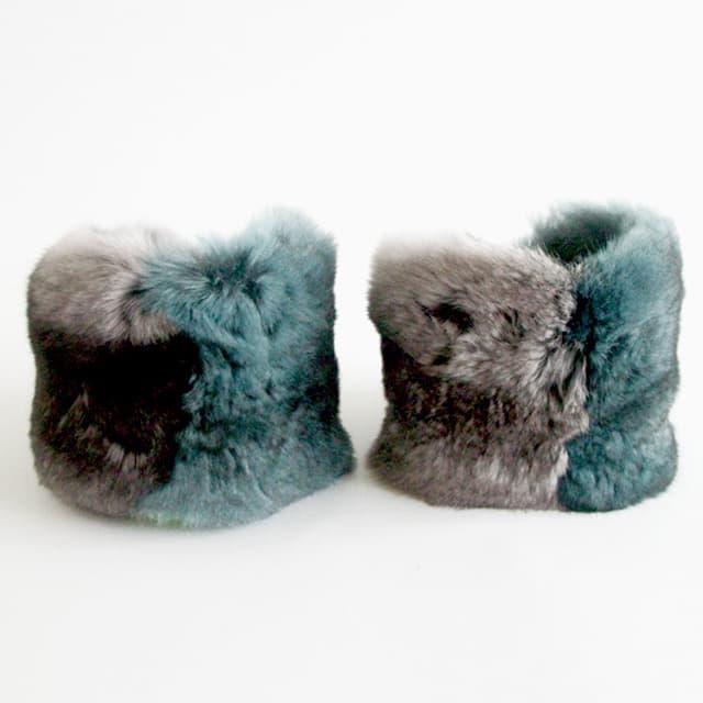 未使用 チンチラ マフラー ファーカフス&ティペット 襟巻き 2WAYタイプ