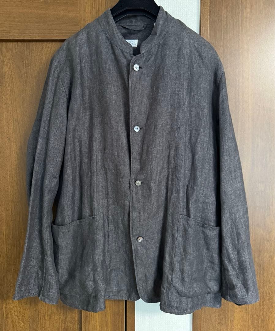 COMOLI セット21SSピッコロ リネンヘリンボーンスタンドカラージャケット