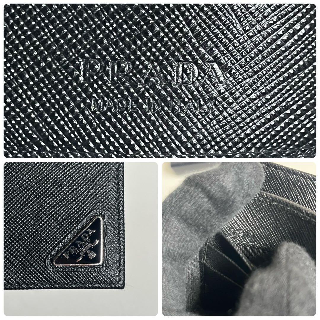 【新品未使用・付属品完備✨】プラダ マネークリップ トライアングル サフィアーノ