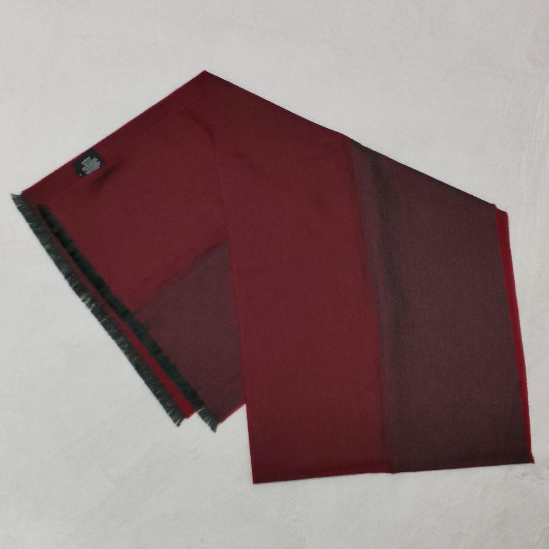 GUCCI　ストール　マフラー　GG　リバーシブル　レッド　グレー