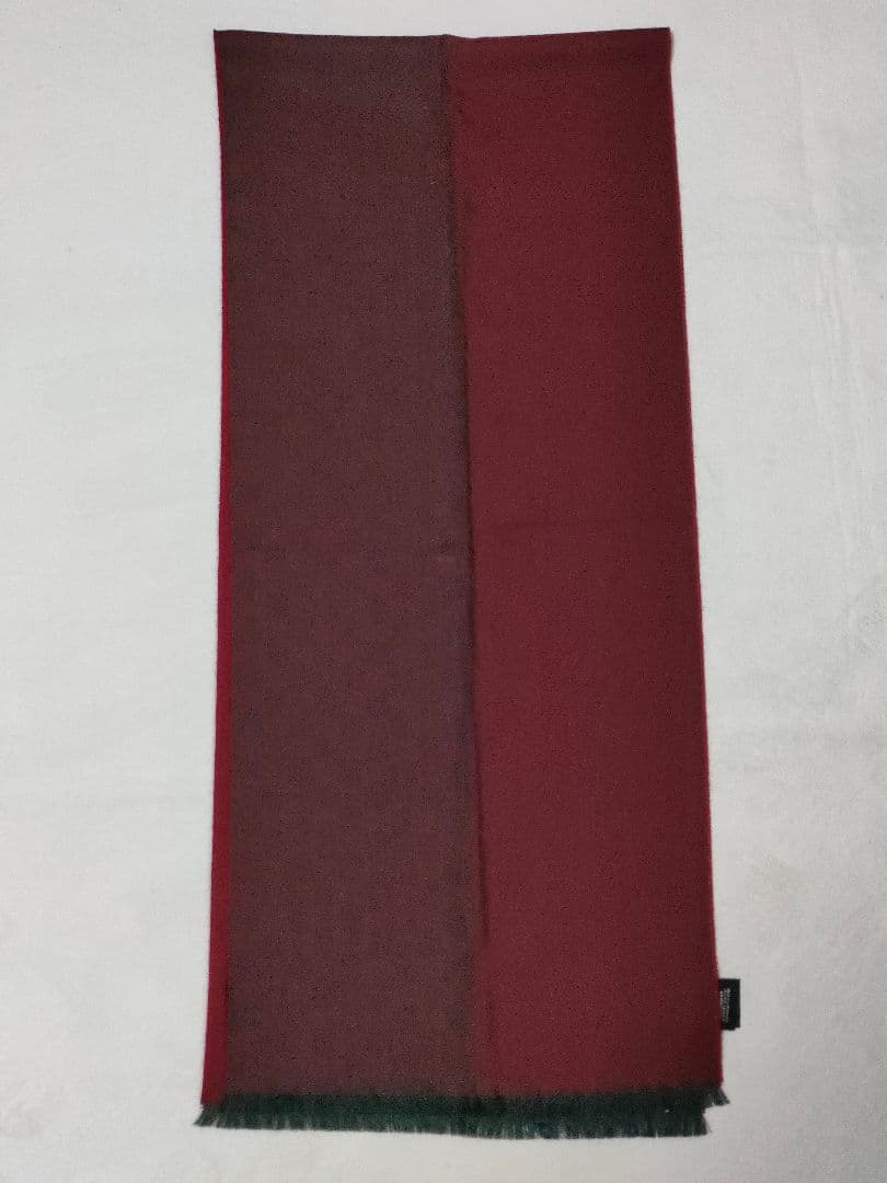 GUCCI　ストール　マフラー　GG　リバーシブル　レッド　グレー