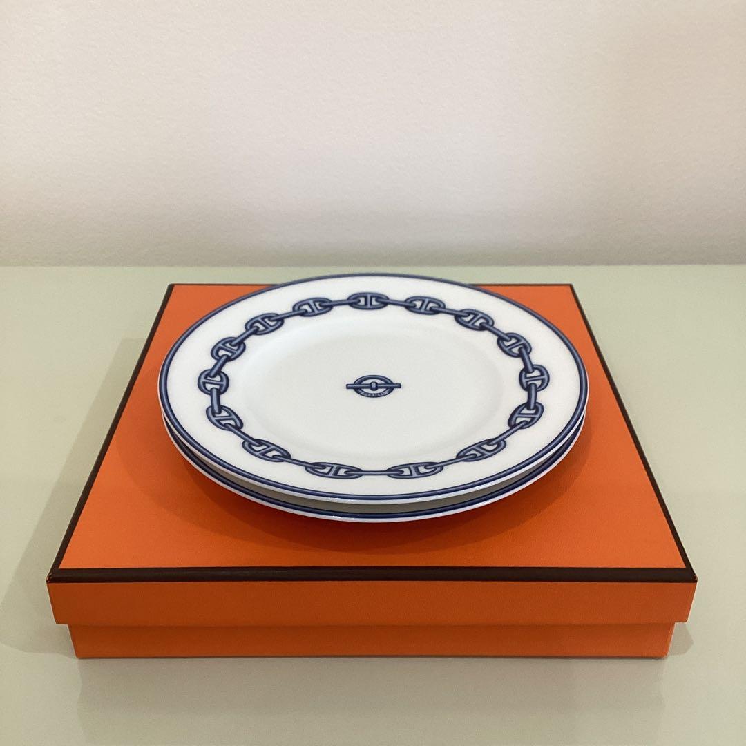 【新品】　HERMES エルメス　シェーヌダンクル　プレート　2枚