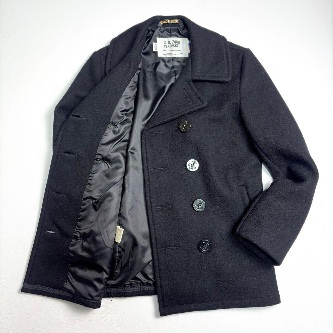 未使用級 ショット 740N ダブル ピーコート USA製 34 定番 ウール