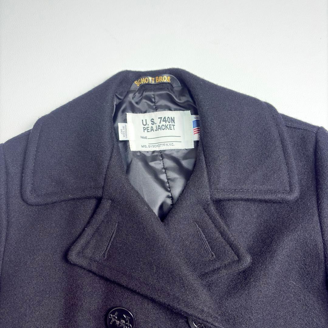 未使用級 ショット 740N ダブル ピーコート USA製 34 定番 ウール