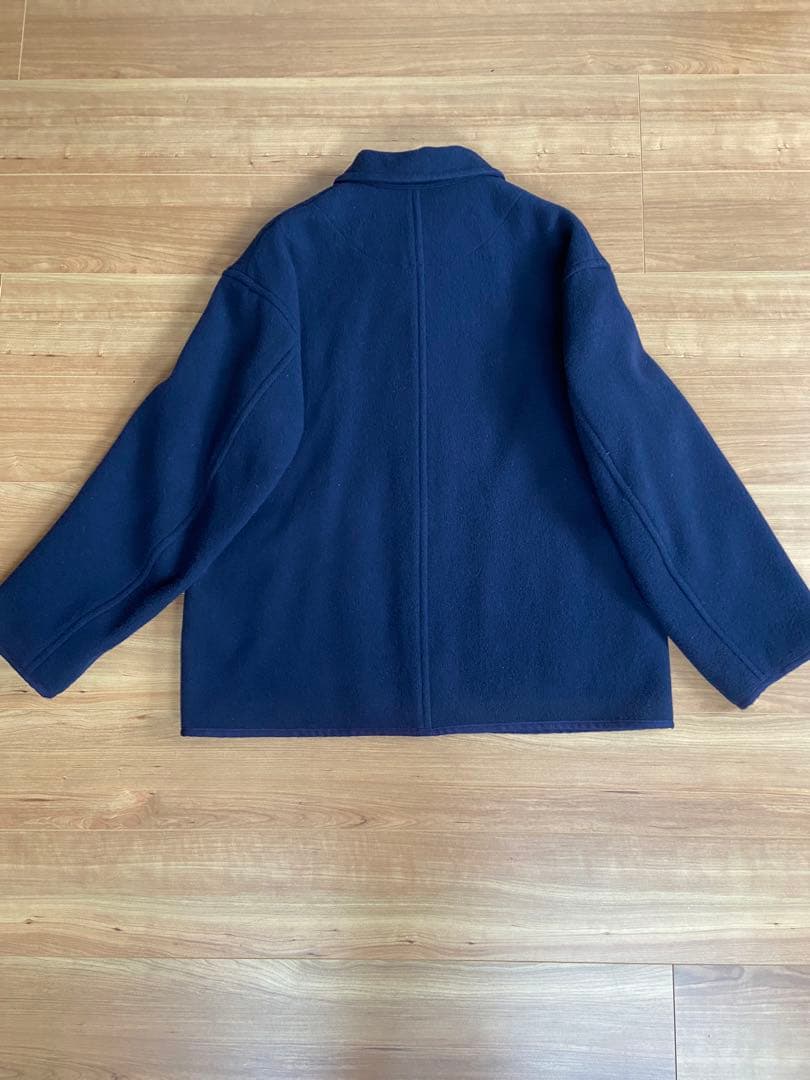 XL ネイビー　ダントン　ウールライトパイルカバーオールジャケット