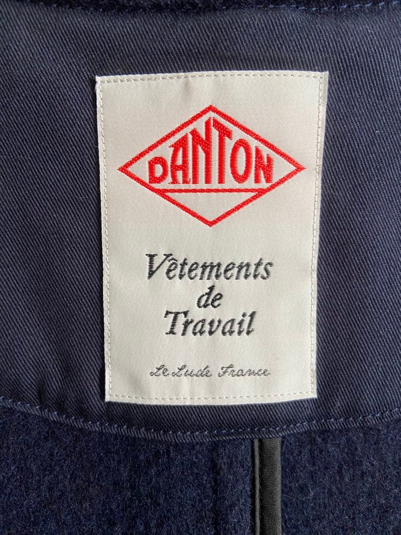 XL ネイビー　ダントン　ウールライトパイルカバーオールジャケット