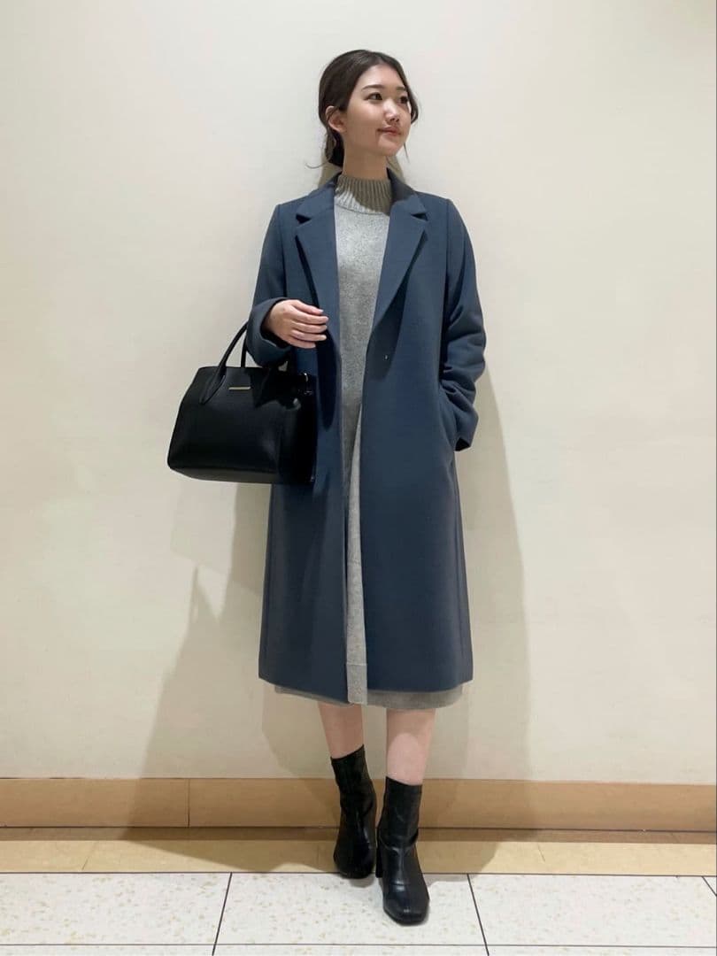 新品 INDIVI チェスターコート 濃緑 38 M