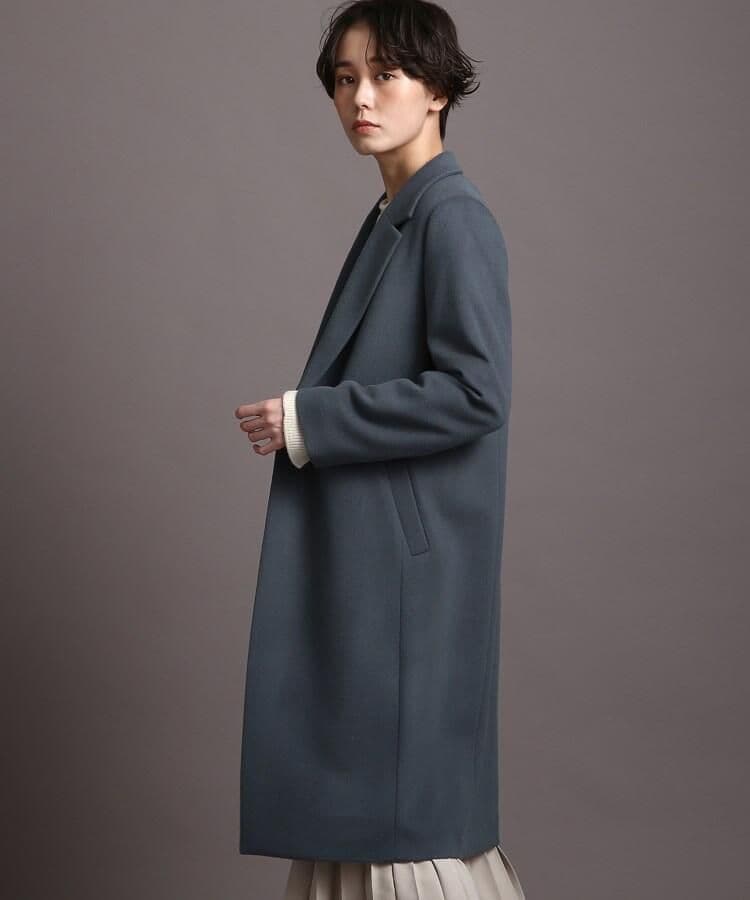 新品 INDIVI チェスターコート 濃緑 38 M