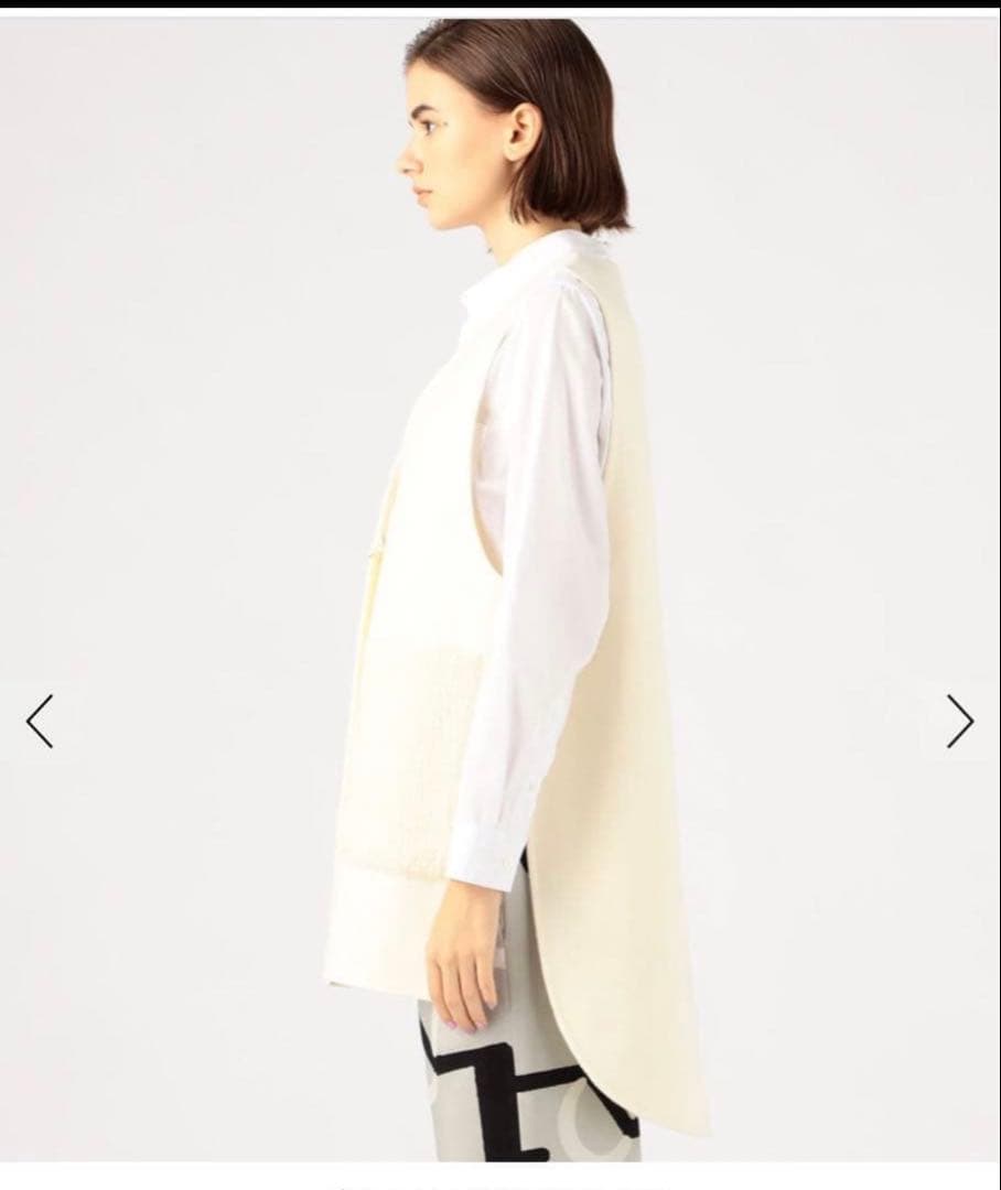 新品 定価5万　tomorrowland ダブルフェイスシャギー ノーカラージレ