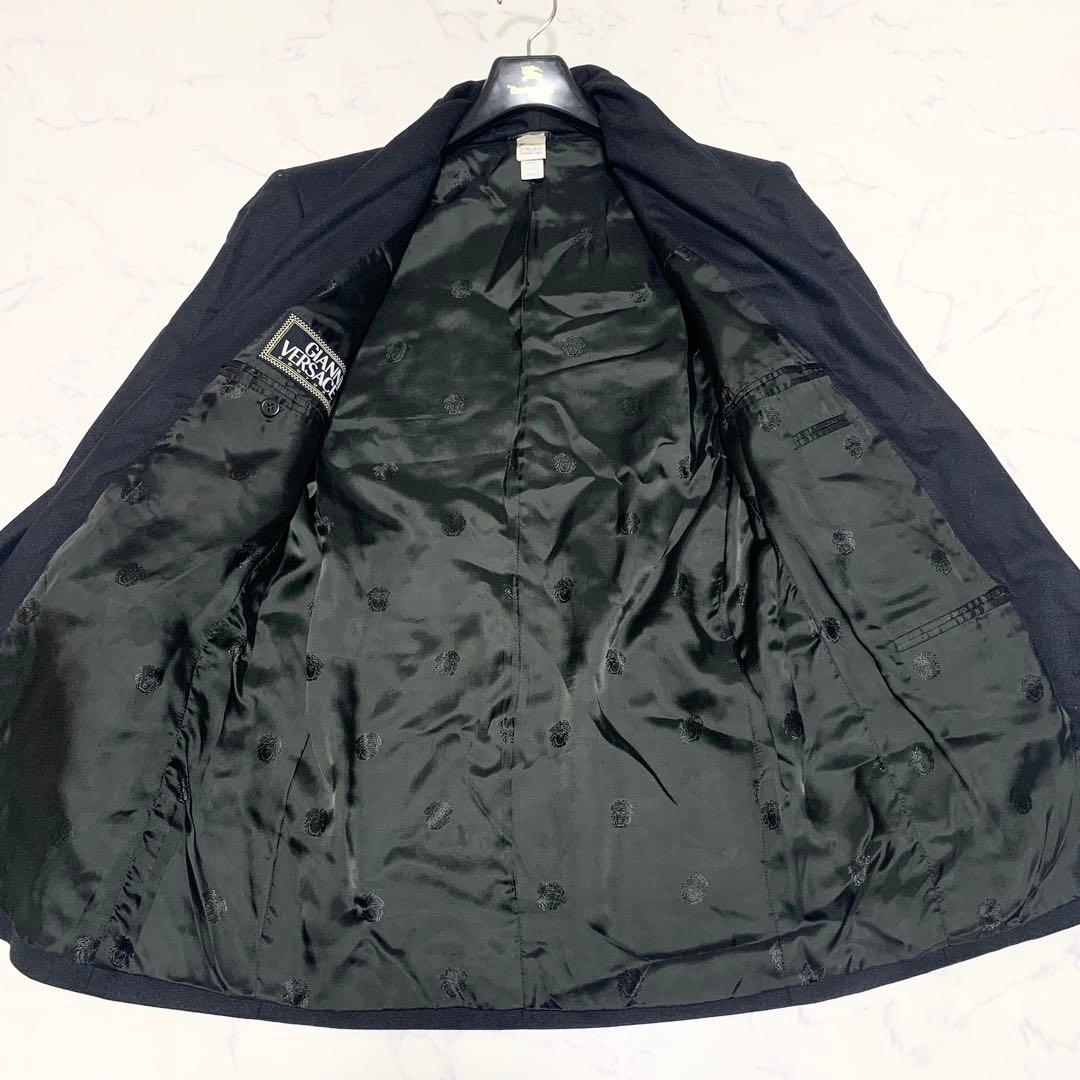 希少 ジャンニヴェルサーチ スーツ セットアップ メデューサ ブラック 黒 48