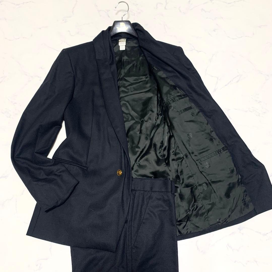 希少 ジャンニヴェルサーチ スーツ セットアップ メデューサ ブラック 黒 48